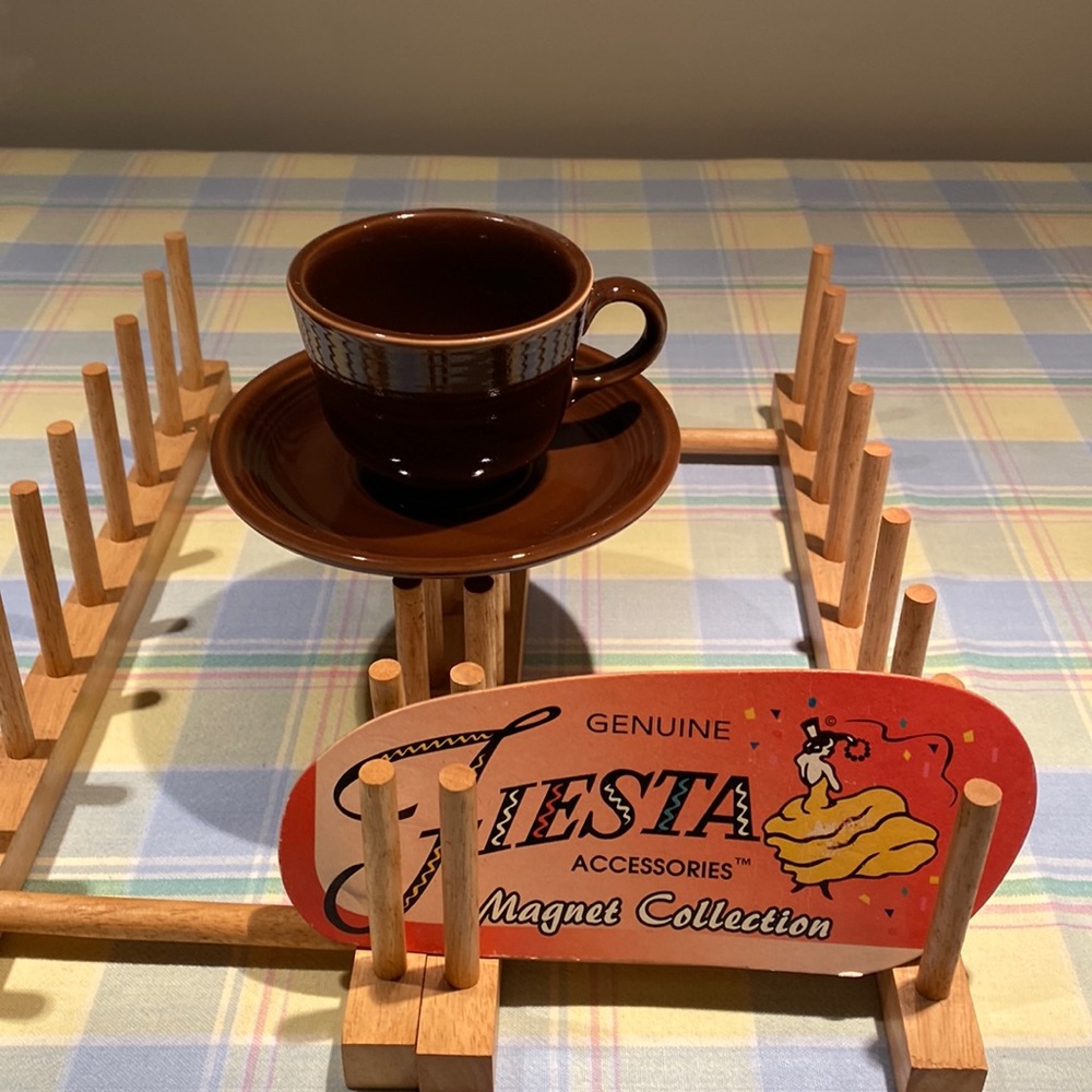 Fiestaware chocolate cup and saucer. Perfect  This color discontinued in 2011